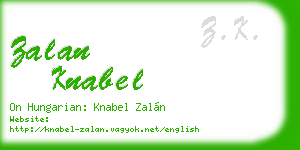 zalan knabel business card